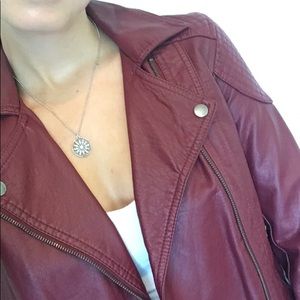 Forever21 Maroon Leather Jacket